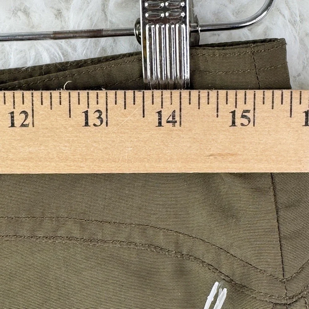 Chazzz Juniors Size 7 Olive Green Nylon Cargo Pants Outdoor Y2K VTG‎ Zip Sides